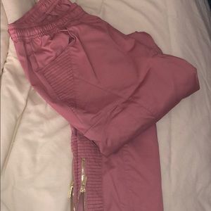 Jaanuu Moto Scrub Pant in Dusty Rose